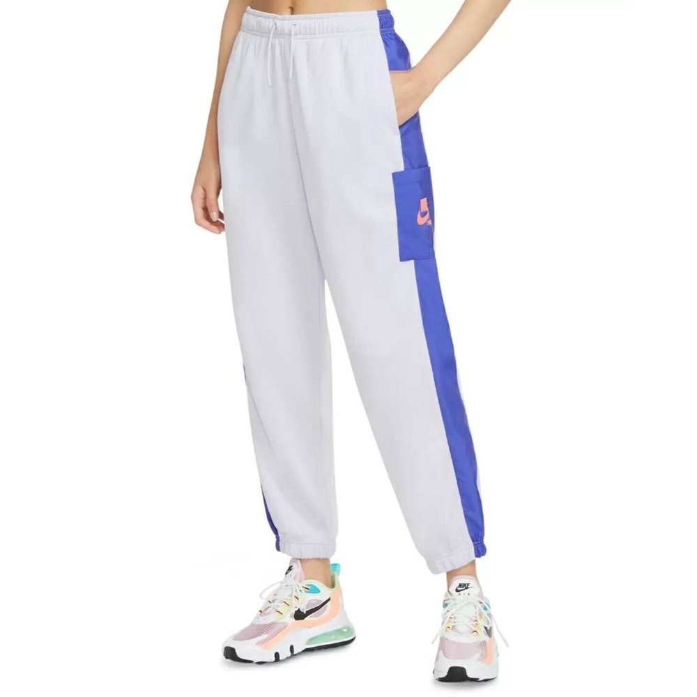 NIKE Plus Size Cotton Drawstring Jogging Pants Size 2X Purple Blue MSRP $55